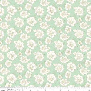 Sunsetridge Roses Mint by Minki Kim for Riley Blake Designs C15731R-MINT