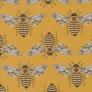 Bee Garden Metallic Honey 48411 15M by Gingiber for Moda Quilt Fabric