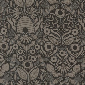 Bee Garden Black 48414 21 by Gingiber for Moda Quilt Fabric