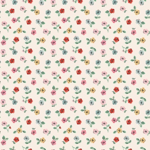 Home Sweet Home - Cheery Florals Cream by Elea Lutz from Poppie Cotton VR24466