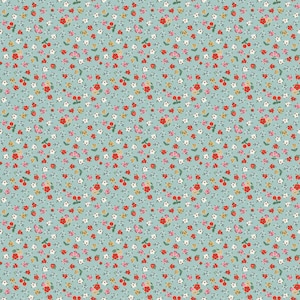 Home Sweet Home - Bitty Blossoms Blue by Elea Lutz from Poppie Cotton VR24470
