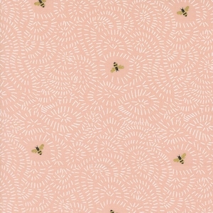 Bee Garden Metallic Rose 48415 17M by Gingiber for Moda Quilt Fabric