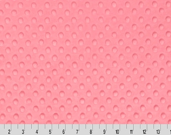 Shannon Dimple Dot Cuddle Solid 60 polegadas de largura - Rosa Chiclete CD-BUBBLEGUM Minky