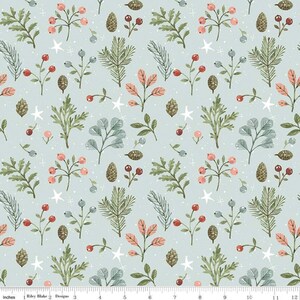 Magical Winterland Foliage Blue Christmas by Lisa Audit for Riley Blake Designs C14943R-BLUE