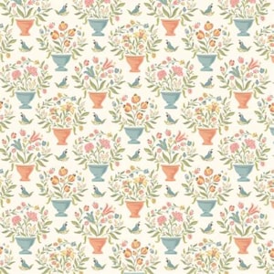 Wildwood Dwellings - Cream Flower Pots WW25115 from Sheri McCulley and Poppie Cotton