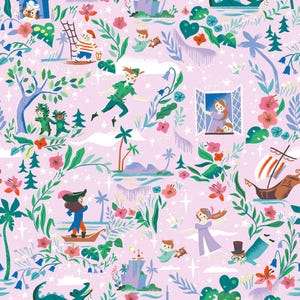 Forever Neverland Peter Pan Main - Princess Pink from Jill Howarth for Riley Blake Designs C15900R-PRINCESS