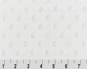 Shannon Dimple Dot Cuddle Solid 60 in - Bianco neve CD-SNOW Minky