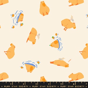 Animal Animal Natural RS5164 11 Ruby Star Capybara Quilt Fabric