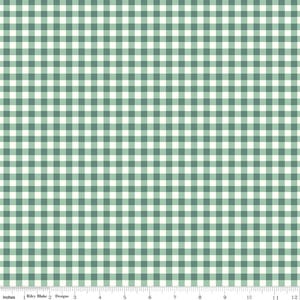 Sunsetridge Gingham Lodge Pole Green by Minki Kim for Riley Blake Designs C15736R-LODGEPOLE
