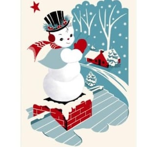 Henry Glass Winter à Snowtown - Panneau bonhomme de neige par Stacy West HEG1228P-18