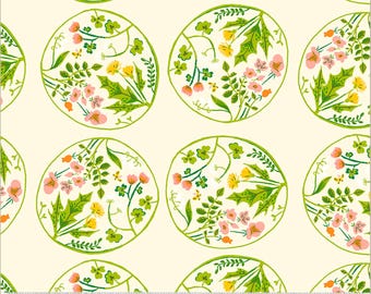 Tela con coronas florales color crema Studio Edit Heather Ross 40928D-5