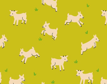 Animal Animal Pistachio RS5166 14 Ruby Star Baby Goats Quilt Fabric