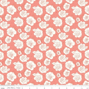 Sunsetridge Roses Salmon by Minki Kim for Riley Blake Designs C15731-SALMON