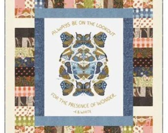 Night Owl Wishful Gedanken Panel Quilt Kit Für 4 32 "x 36" Quilts