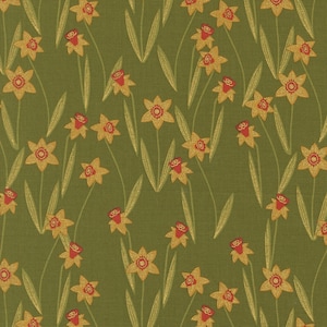 Bee Garden Metallic Ivy 48413 12M by Gingiber for Moda Quilt Fabric