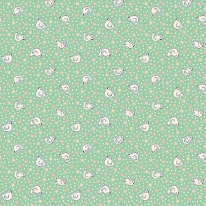 Home Sweet Home - Bluebirds Green by Elea Lutz from Poppie Cotton VR24451