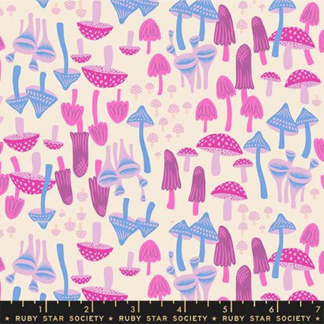 Hello Alice Shell RS2124 11 Pink Mushroom Fabric Ruby Star Society - Etsy