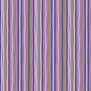 May include: A seamless pattern with vertical stripes in shades of purple, pink, and green. The stripes are made up of small, repeating patterns.