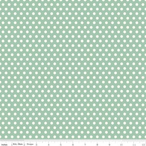 Sunsetridge Dots Seafoam from Minki Kim for Riley Blake Designs C15735R-SEAFOAM