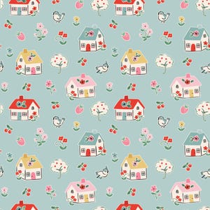 Home Sweet Home - Happy Home Blue  by Elea Lutz from Poppie Cotton VR24458