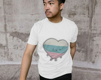 T-Shirt aus Bio-Baumwolle mit Herzen