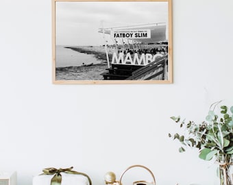 Cafe Mambo Ibiza 16.5X12 Black and White Print