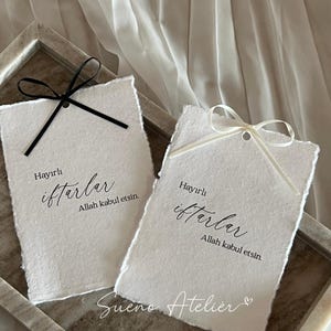 Apparecchiature per il tavolo del Ramadan I Carta fatta a mano I A6 I Ramazan I Segnaposto del Ramadan I Decorazione del tavolo I Hayirli iftarlar I Allah kabul etsin