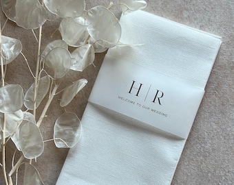 Napkin band | Personalized table decoration | Registry office | Engagement | Wedding | Söz | Nisan | Dügün | Pecete