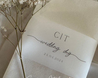 Napkin band | Personalized table decoration | Registry office | Engagement | Wedding | Söz | Nisan | Dügün | Pecete