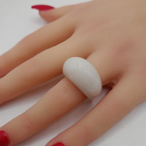 Anillo de mármol blanco - Piedra natural