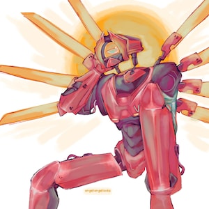 Sitting V2 ULTRAKILL art print by angelsobs