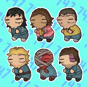 Ensemble d'autocollants pour bain de bouche Fetus Anya, Daisuke, Swansea, Curly et Jimmy Par 747shove