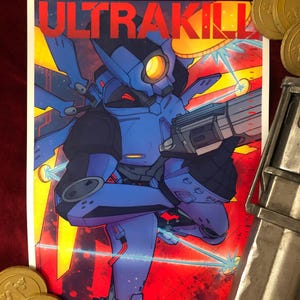 V1 Manga Styled ULTRAKILL art print by Roseai_69