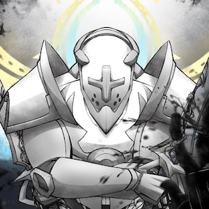 B&W Gabriel ULTRAKILL art print by Roseai_69