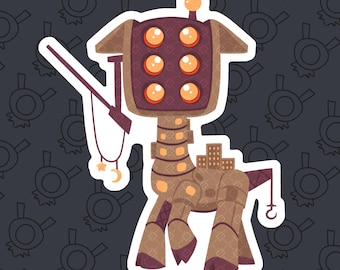 Adesivo fustellato Earthmover LPS ULTRAKILL disegnato da RoboPuffy