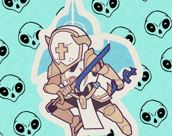 ¡Última oportunidad! Pegatina de Gabriel ULTRAKILL diseñada por Plagued Priest