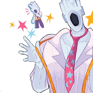 Party Time Minos Prime ULTRAKILL art print by angelsobs