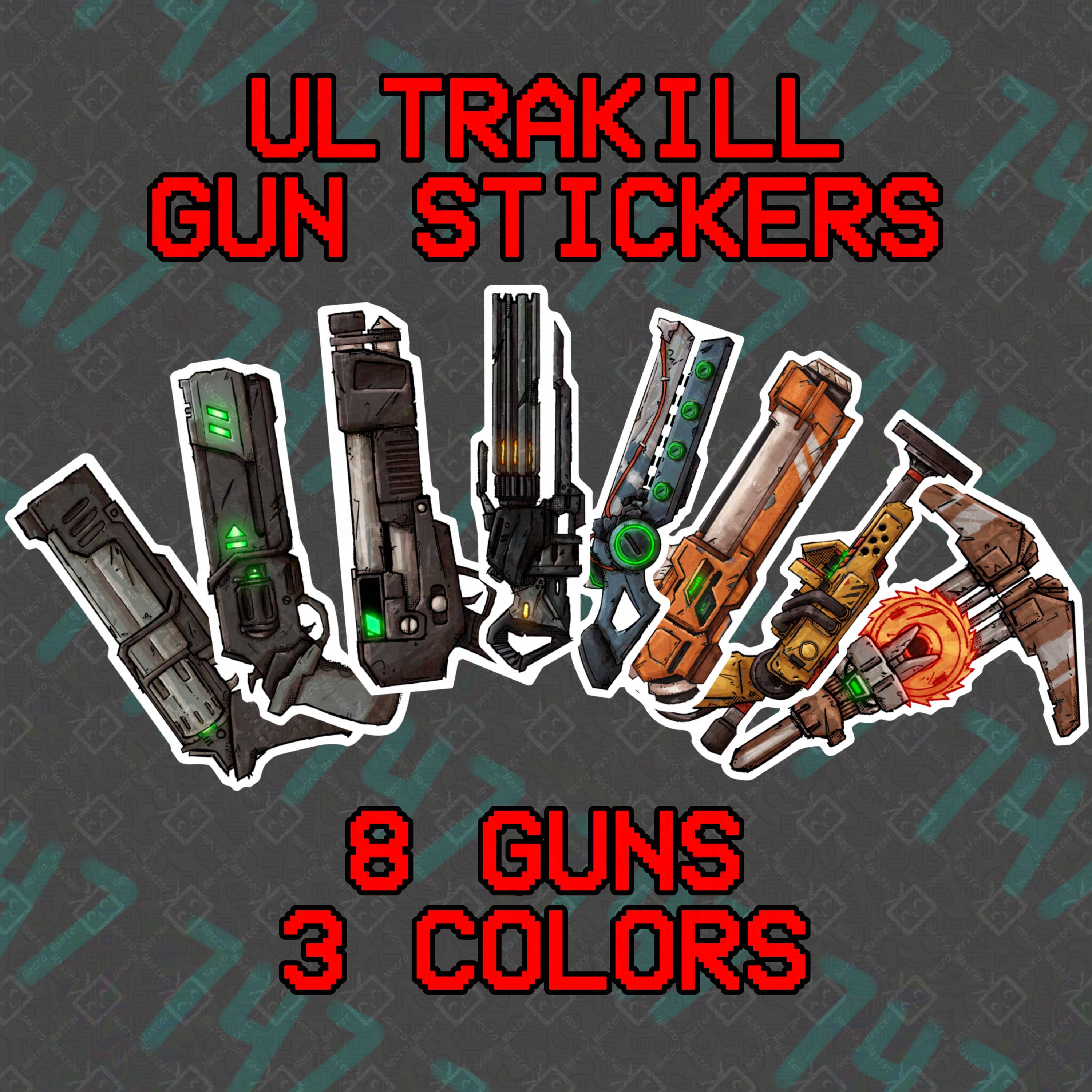 Double Kill Sticker ULTRAKILL Assorted Weapon Gun Stickers Designed by 747shove - Etsy