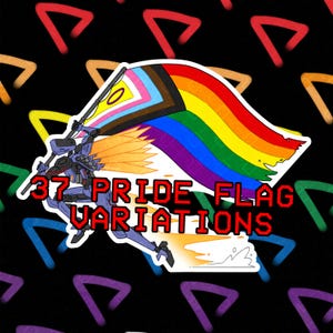 PRIDE Flags V1 ULTRAKILL ステッカー（37種類）Akansデザイン | プライド月間ステッカー、LGBTQ+プライド