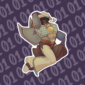 Transformers Starscream Cowgirl Sticker Designed by Sch01