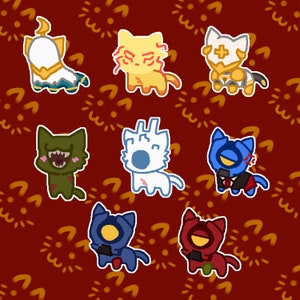 ULTRAKILL assorted character kitty stickers designed by TZ