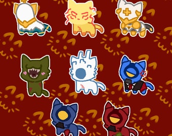 ULTRAKILL assorted character kitty stickers designed by TZ