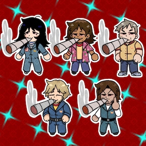 Dernière chance !! Ensemble d'autocollants émoussés pour Anya, Daisuke, Swansea, Curly et Jimmy par Staryuri