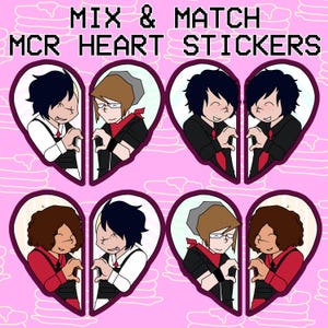 Adesivi MIX & MATCH Heart Ship MCR di My Chemical Romance di Planetarygeaux