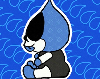 Adesivo Fat Lancer seduto su Deltarune progettato da HilarioLikewater