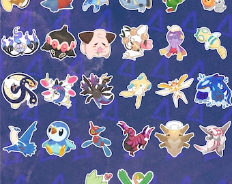 Set di adesivi Pokémon (PKMN) disegnato da Akans.