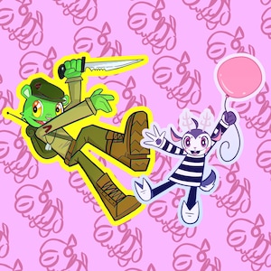 Happy Tree Friends Flippy & Mime Stickers designed by Robopuffy