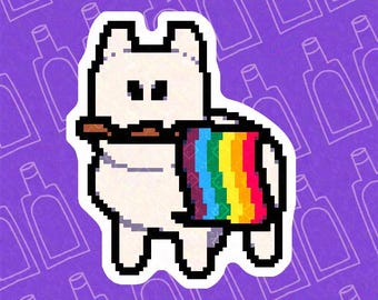 Gubby Bunny Roblox PRIDE Flaggenaufkleber Designed von Whatthedoot | Pride Month Aufkleber, LGBTQ+ Pride