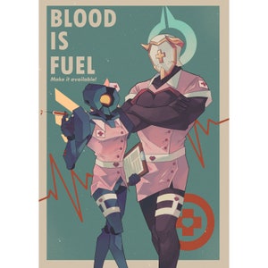 Ultra nurses Blood donation V1 & Gabriel ULTRAKILL art print by Aesterlite