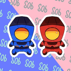 ULTRAKILL V1 & V2 Fumo sticker Designed by Angelsobs